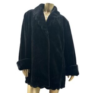 NWT DEADSTOCK VINTAGE DENNIS BASSO BOUTIQUE ACRYLIC FAUX FUR JACKET SIZE 1X